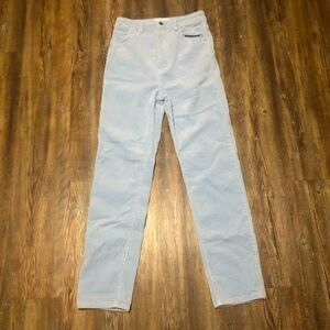 Rolla's Corduroy Pants Women's 27 Dusters High Rise Slim Sky Blue